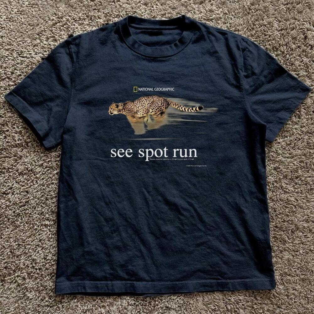 Navy National Geographic Cheetah Tee